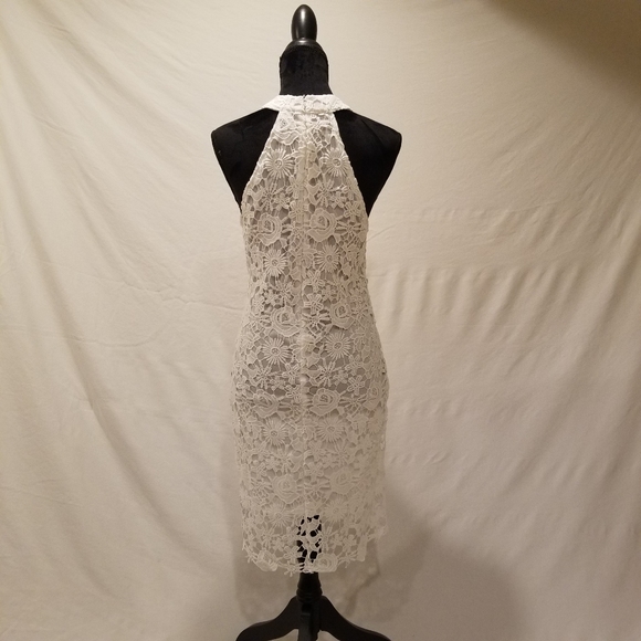 White lace halter top dress - Picture 2 of 2